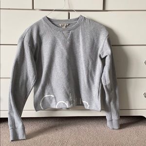 Calvin Klein Cropped Gray Sweatshirt